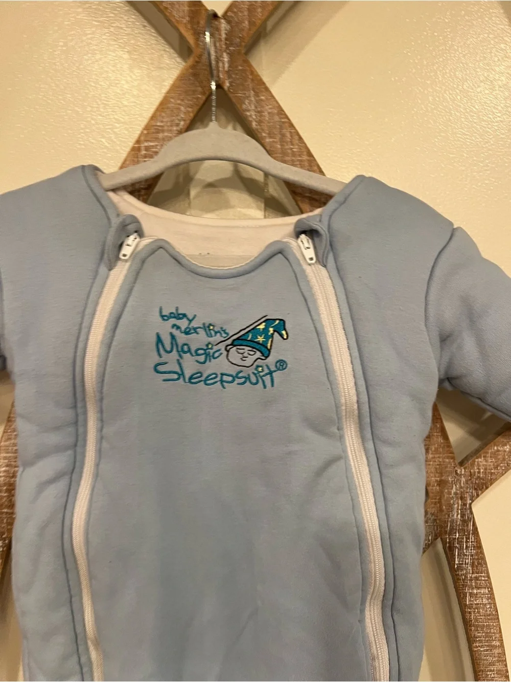 Baby Merlin Magic Sleepsuit in Light Blue - Cozy Infant Sleep Sack
